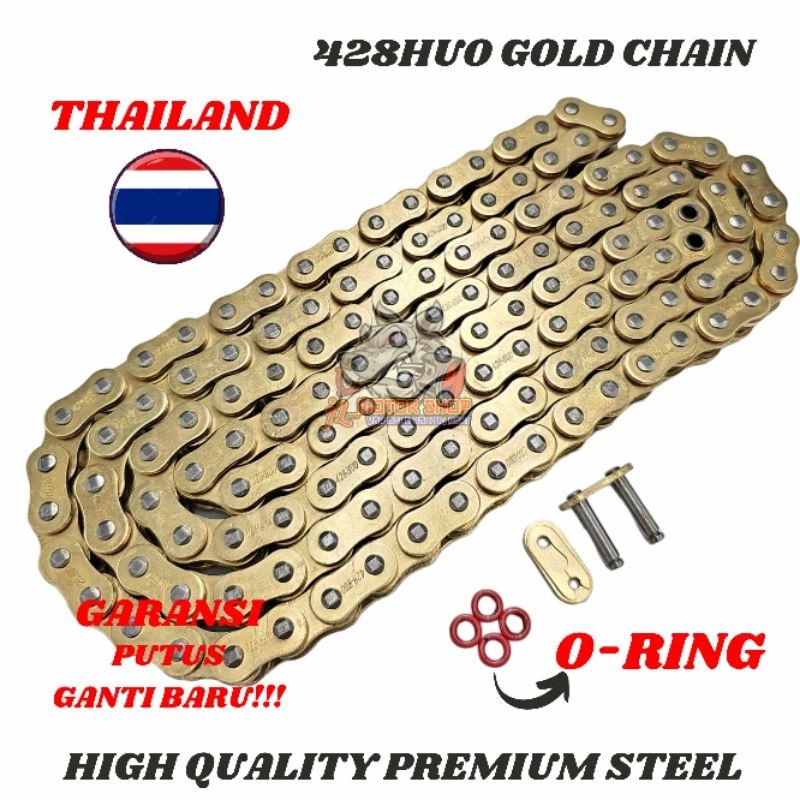 RANTE RANTAI GOLD 428 HUO ORING 132 L THAILAND RACING O RING - RANTAI EMAS 428 THAILAND O-RING O RIN