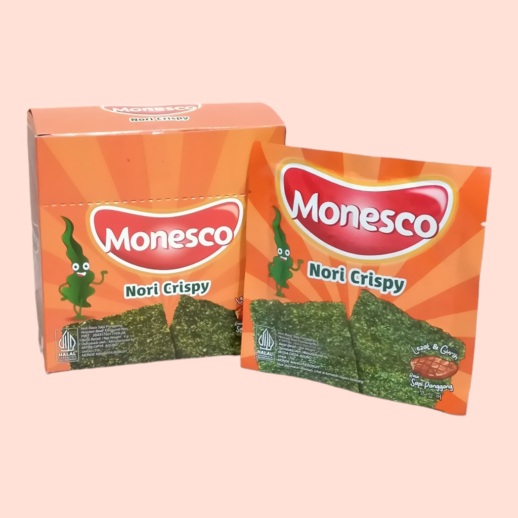 

bGF Monde MONESCO Nori Crispy Rumput Laut 4gr [12 sachet/box]