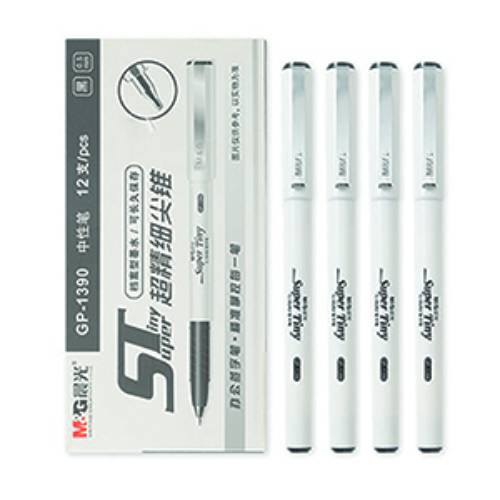

M&G massage grip Gel Pen Black 0.5mm Flexiable clip colorful 1 pcs