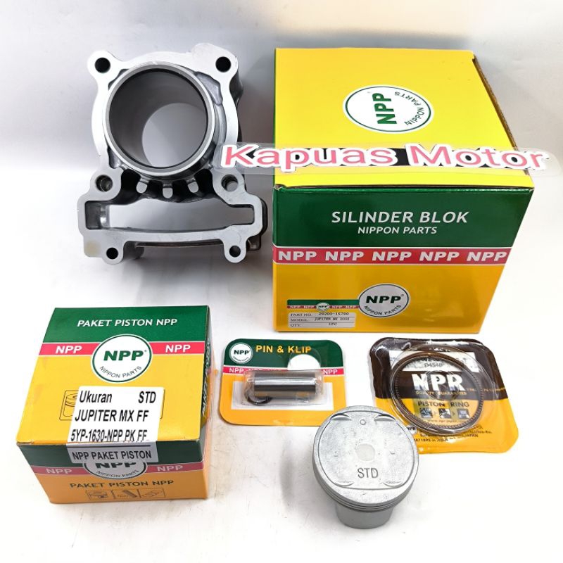 blok seher boring cylinder set plus piston kit Jupiter mx lama MX new original npp