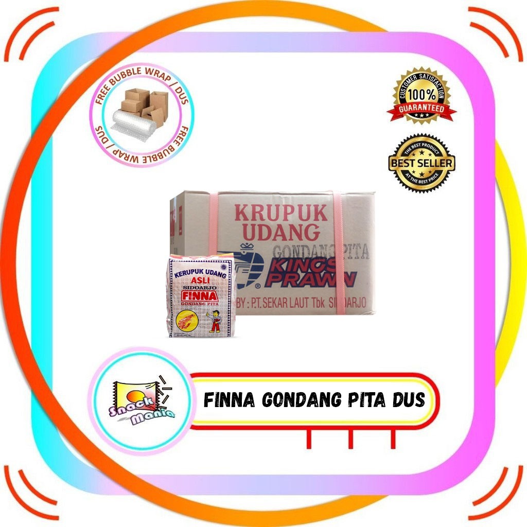 

FINNA Kerupuk Gondang Pita - Krupuk Udang ~ 500 gr x 20 pcs DUS