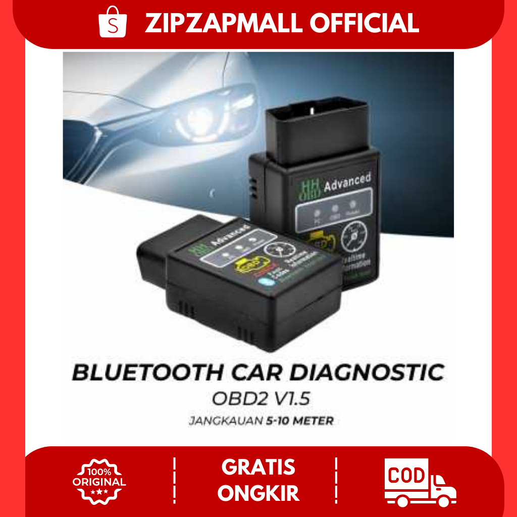 Bluetooth Car Diagnostic OBD2 V1.5 - ELM327 / ASLI Pembaca Kode Masalah ELM 327 Obd 2 bluetooth Peng