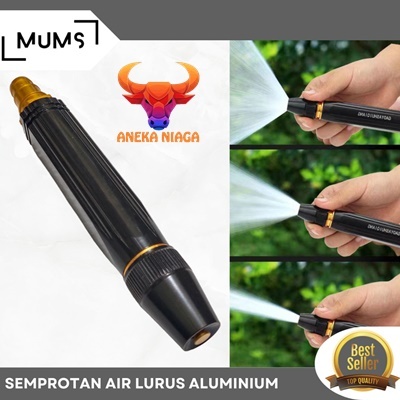 Hose Nozzle Kepala Semprotan Air Water Cannon Jet Spray Gun Steam Motor Mobil Taman Aluminium Kuning