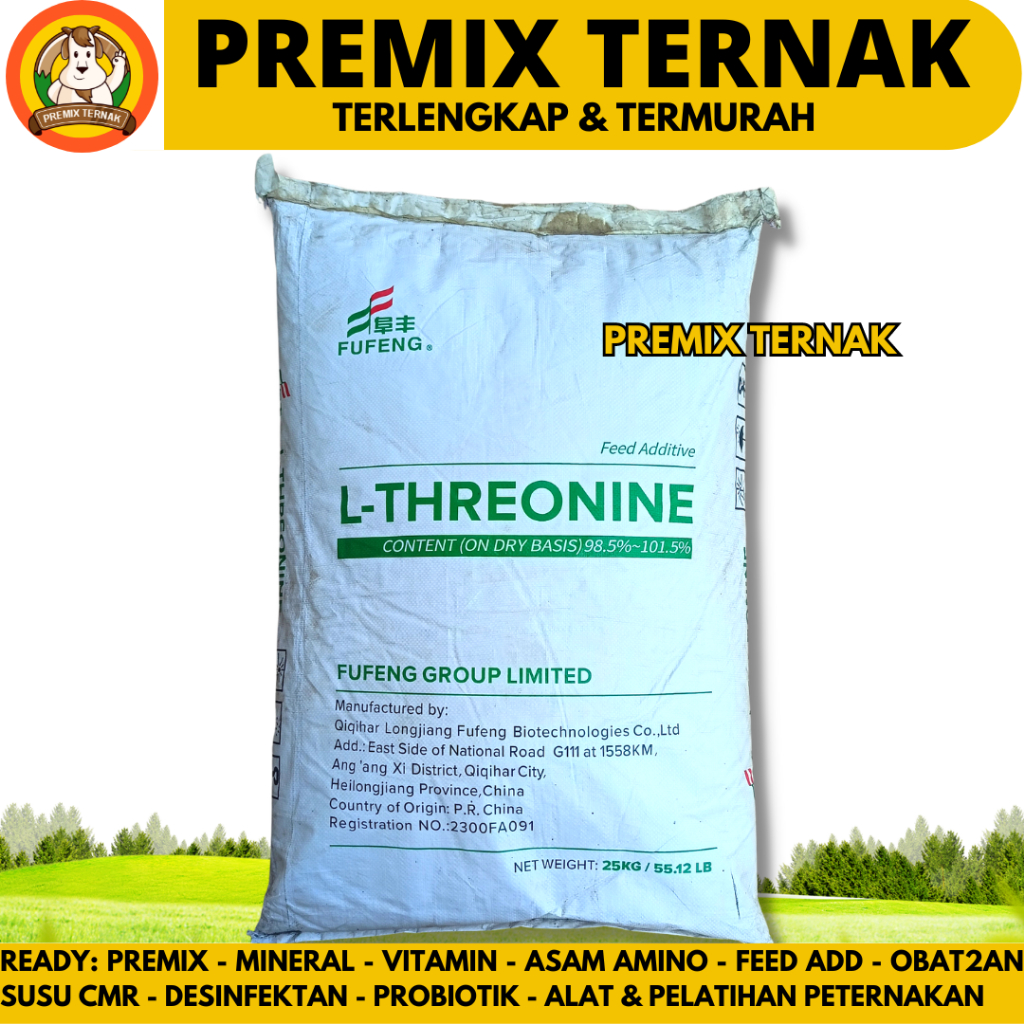 THREONINE 1 KG FUFENG - L Threonine Treonin Threonin Asam Amino Esensial Hewan Ayam Babi Bebek Puyuh