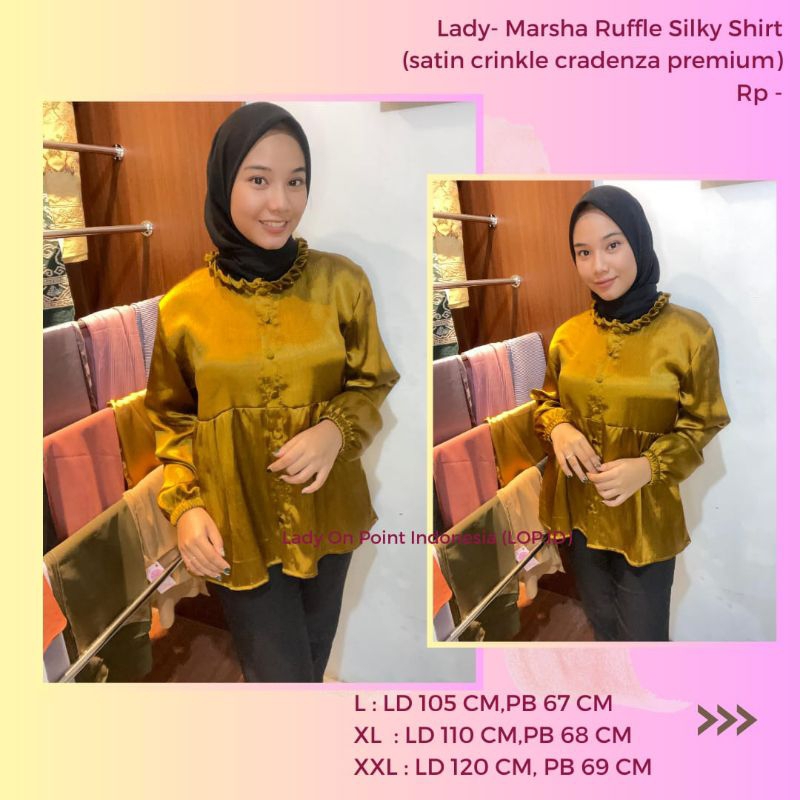 LADY MARSHA RUFFLE SILKY SHIRT