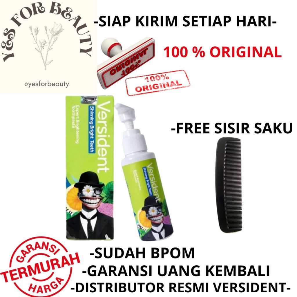 PASTA GIGI VERSIDENT SHINING BRIGHT TEETH PEMUTIH GIGI