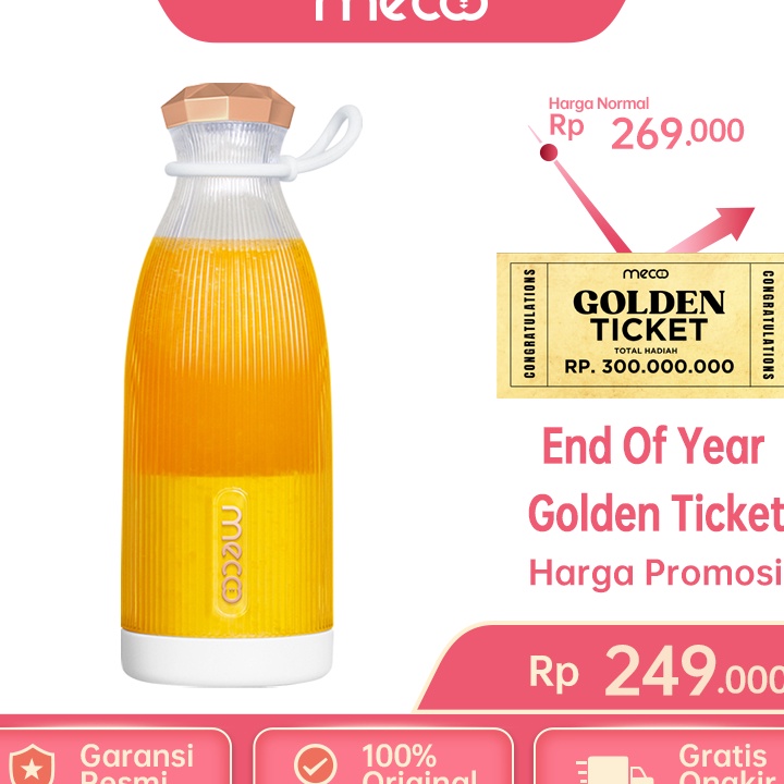 KODE EMA744 Mecoo Most Aesthetic Rechargeable Mini Portable Juicer 3ML Tritan Baby Food Grade Blende