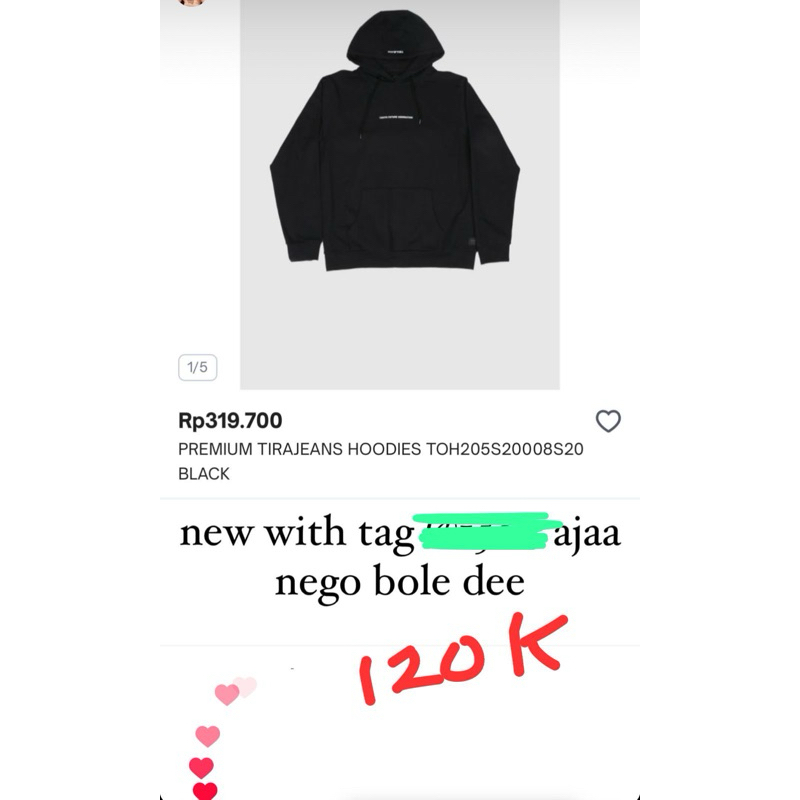 HOODIE TIRAJEANS HITAM