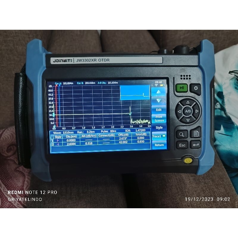 otdr jw 3302XR second like new 95 persen mulus normal