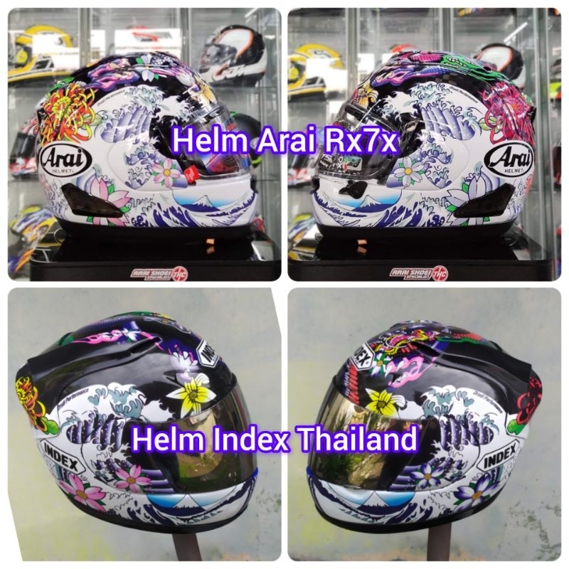 Helm Fullface INDEX Thailand repaint waterdecal ARAI Oriental.