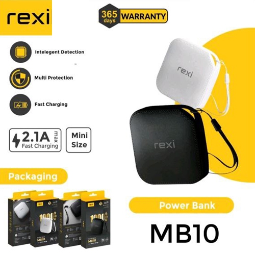 REXI MB10 Powerbank 10.000 mAh Free Kabel Micro