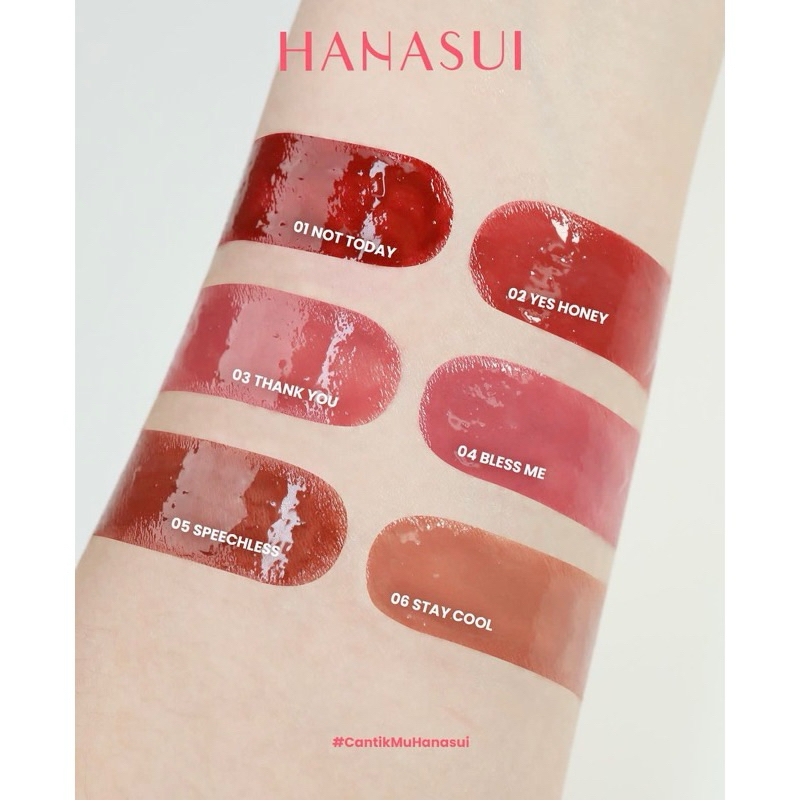 Hanasui Glazedorable Vinyl Stain Lipstick Original BPOM COD Lip Stick Gloss Transferproof Tahan Lama