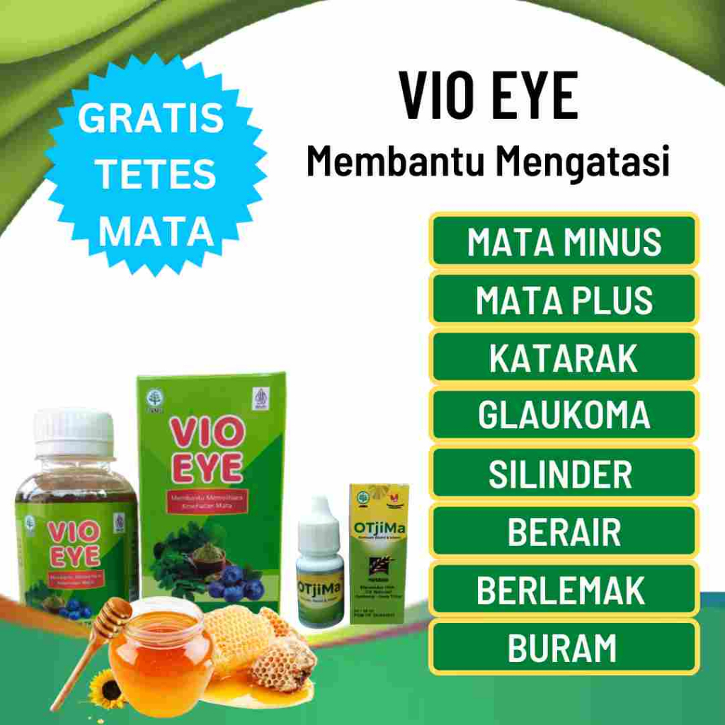 DIJAMIN ORIGINAL obat mata minus VIO Eye za silinder plus katarak glaukoma rabun buram silau gatal b