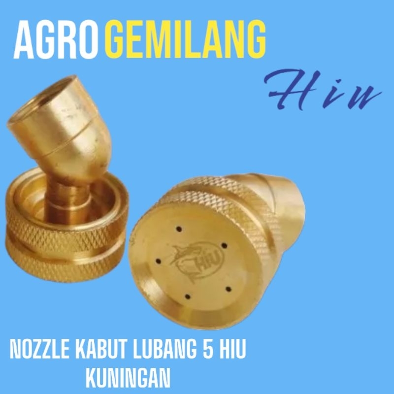 Nozzle Lubang 5 Hiu Kuningan Gepak Kabut Spuyer Lubang 5 Hiu Original
