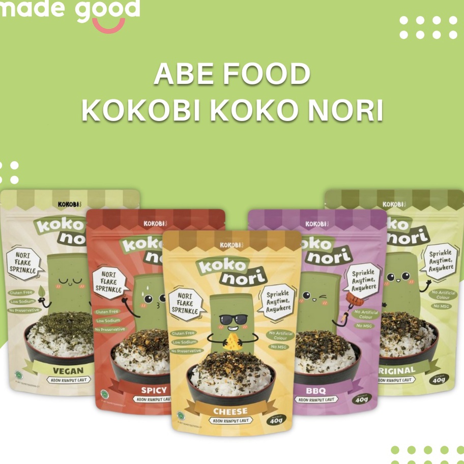 

TIPE ARD244 Abe Food Kokobi Koko Nori Abon Nori Rumput Laut Tabur 4gr