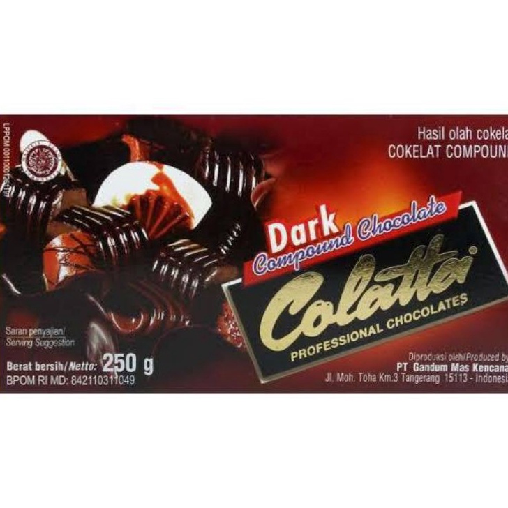 

Terlaris Collata Dark Compound Chocolate 25 Gram