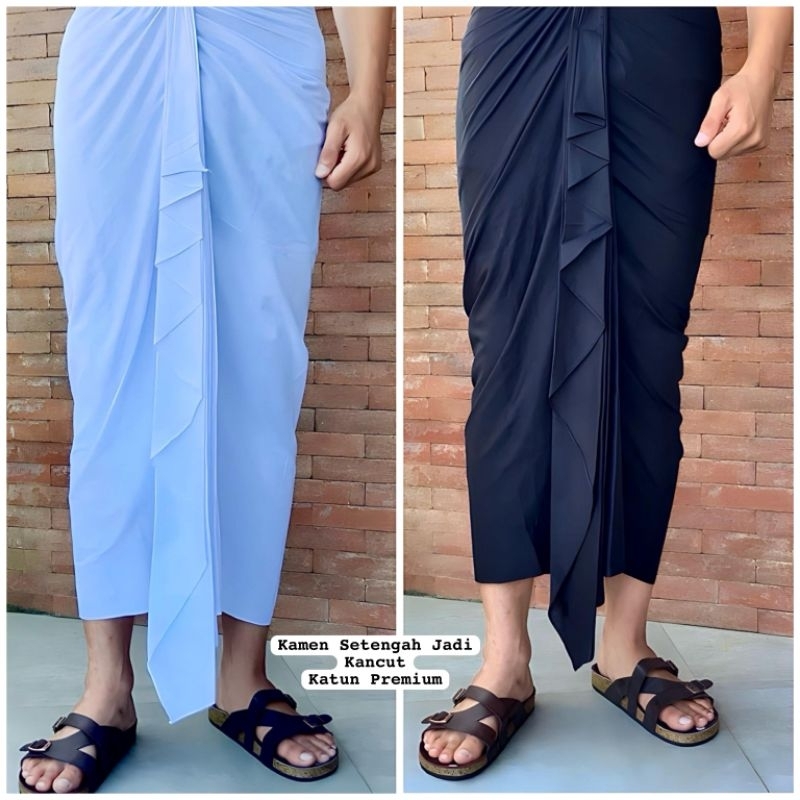 [ GA Gallery ] Kamen / Sarung Bali Setengah Jadi & Lembaran Warna Putih , Hitam , Merah , Coklat , K