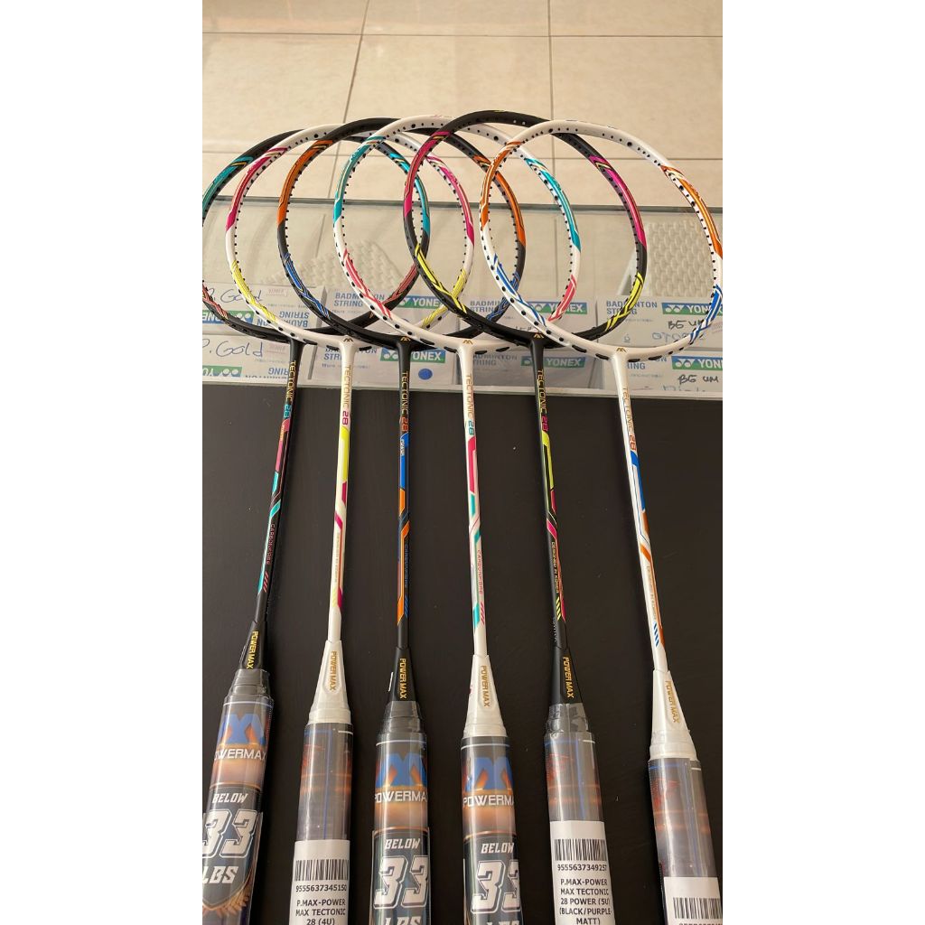 Raket Badminton Power Max Tectonic 28 Original 33 LBS