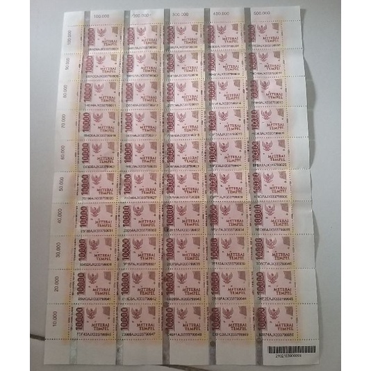 

Ready stock Materai 1