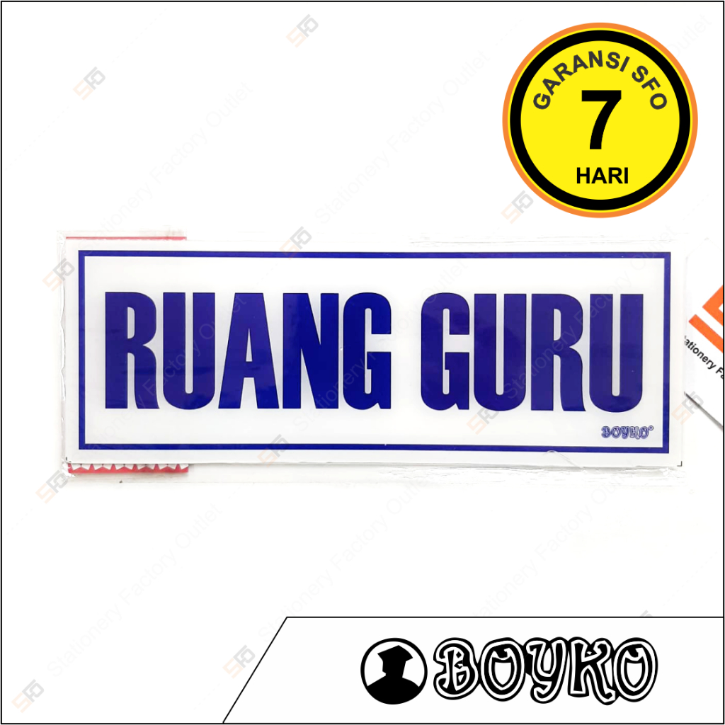 

Akrilik Ruang Guru - Acrylic Sign Standard 25cm x 9cm - SFO Semarang Official