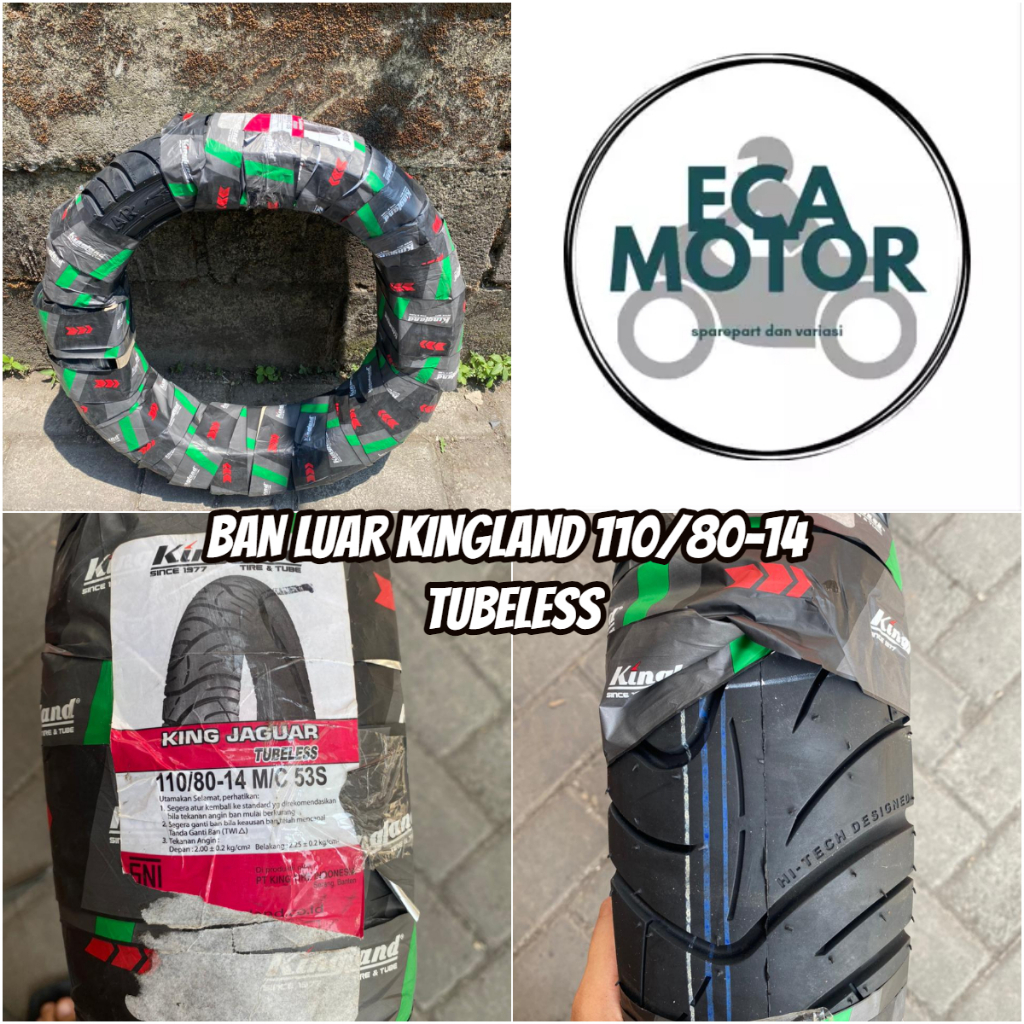 BAN LUAR KINGLAND 110/80-14 TUBELESS || BAN LUAR MATIC RING 14 110/80-14 KINGLAND TUBLESS