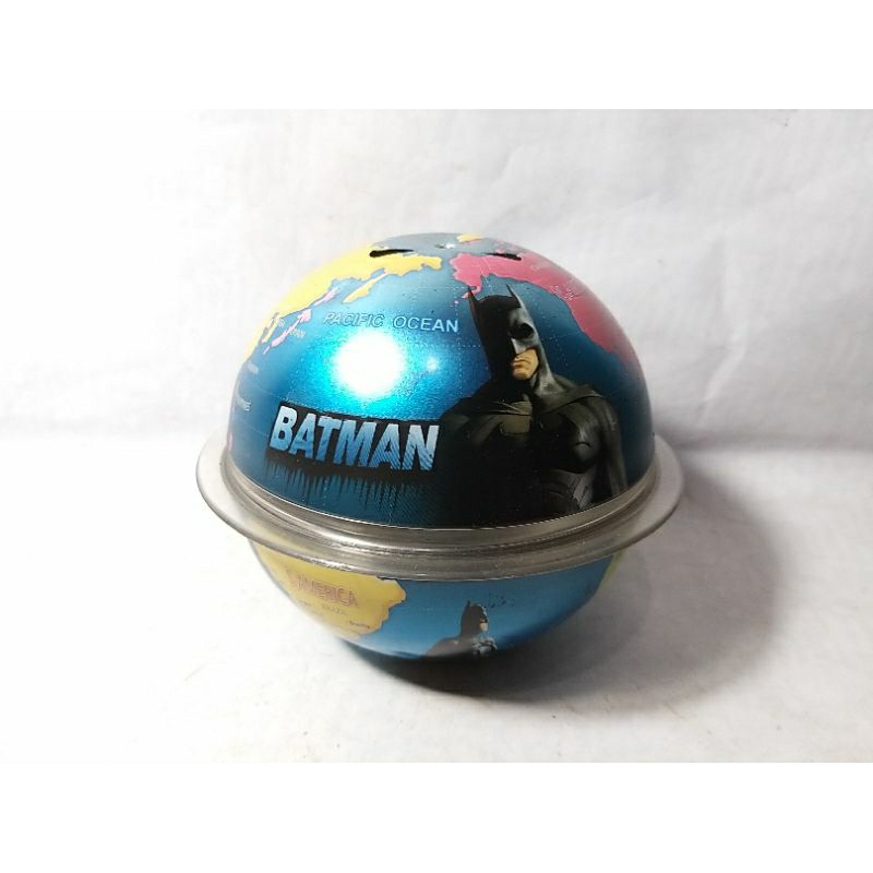 Celengan Tempat Uang Koin Globe Bola Peta Dunia Bumi World Earth Map Batman Dark Night Bruce Wayne J