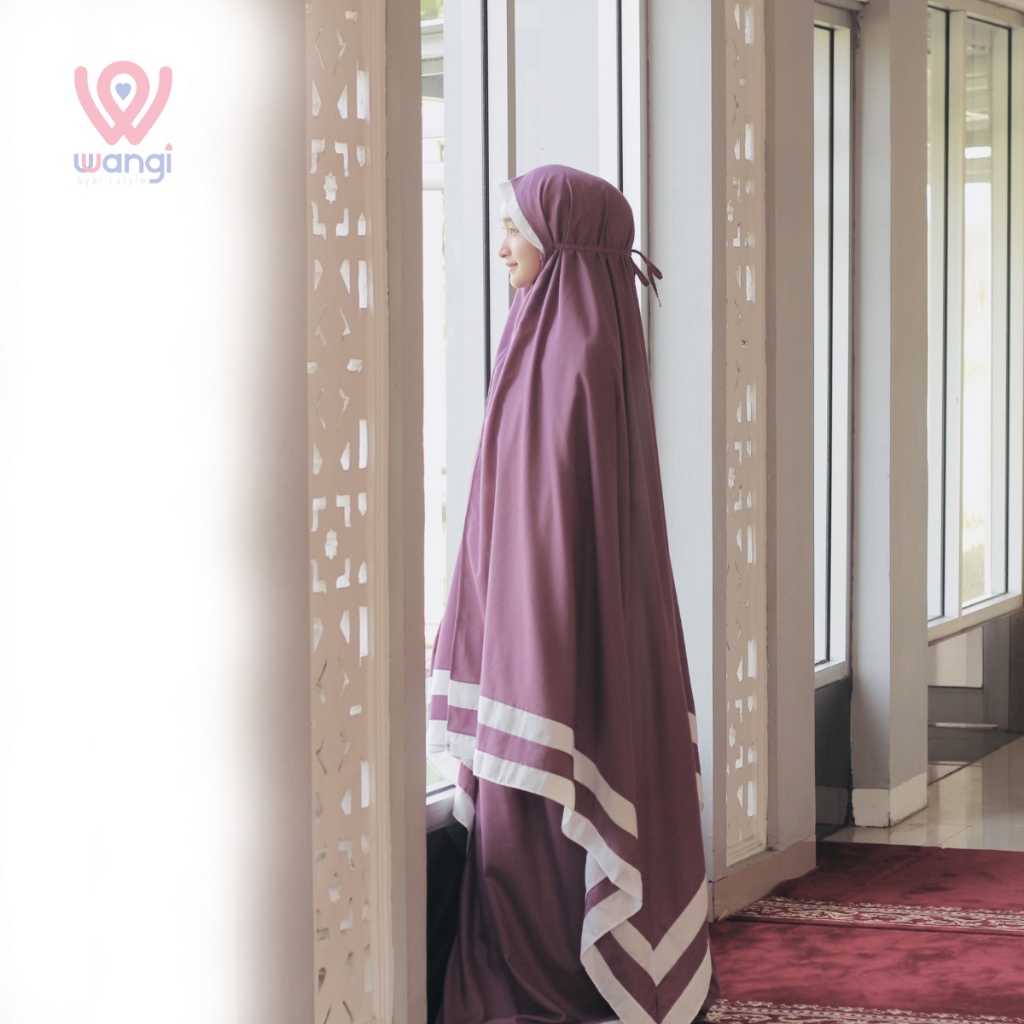 Mukena Wanginova Taro List Putih | Mukena Premium,Mukena Umroh, Mukena Dewasa,Mukena Jumbo,Wangi Sya