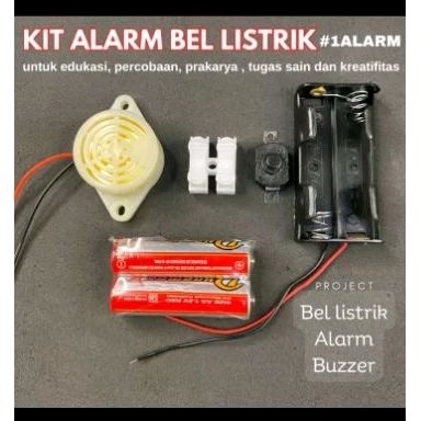 Prakarya anak sekolah Praktek rangkaian alarm bel listrik Edukasi DIY sudah termasuk papan rangkaian