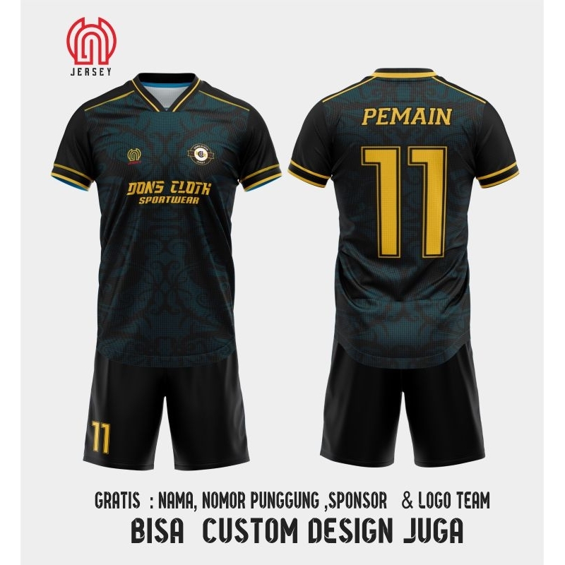 JERSEY FUTSAL MOTIF BATIK DAYAK FULL PRINTING FREE DESIGN