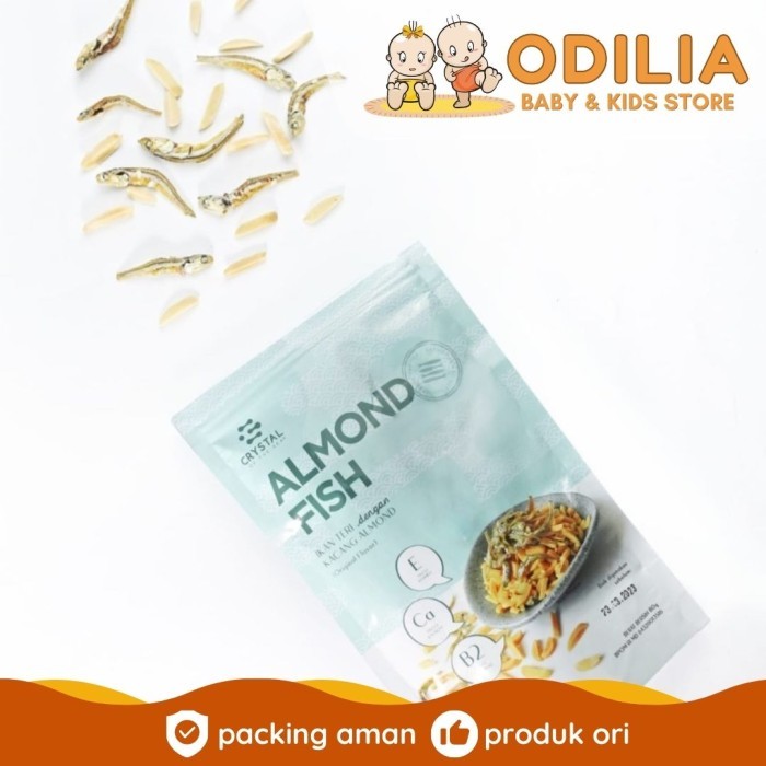 

Crystal of the Sea | Almond Fish Snack (80GR) / Ikan Teri Jengki Kacang Almond Premium - Cemilan MPASI NON MSG