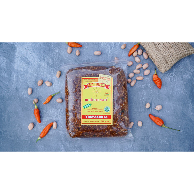 

Sambel Pecel dan Gado-Gado Mutiara Sari Jogja kemasan 500gram tanpa minyak goreng dan MSG