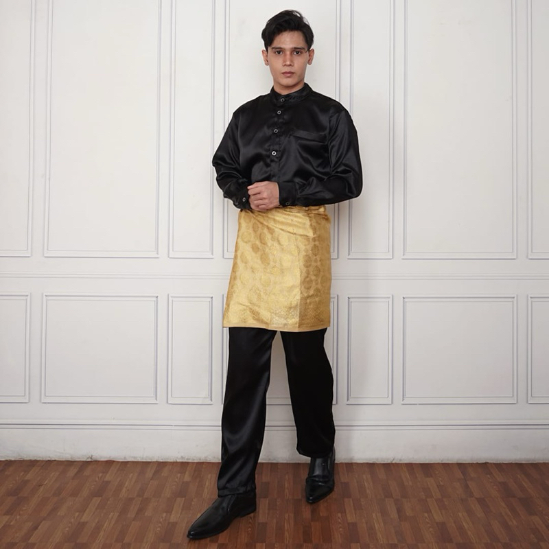 AC - Setelan Baju Melayu Teluk Belanga / Baju Melayu Pria Koko / Baju Kurung Malaysia