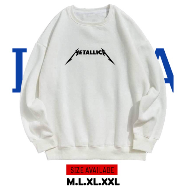 sweater crewneck pria dewasa sweatshirt distro katun flecee tebal lengan panjang putih