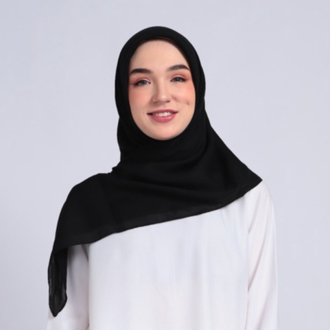 Tashfiya-Hijab Segi Empat Scarf Polos Premium/Scarf Kekinian/Scarf Premium