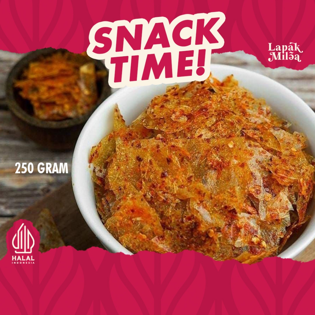 

[250 gr] Kripca Keripik Kaca Bumbu Basah Pedas Daun Jeruk