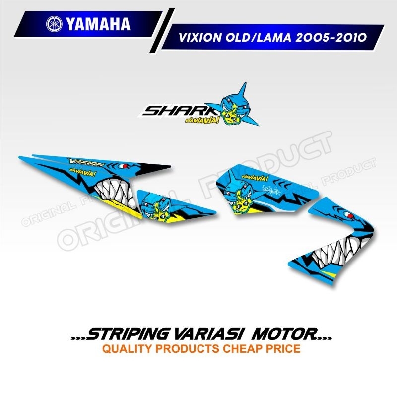 Striping variasi stiker VIXION OLD/LAMA tahun 2005 sd 2010 HIU SHARK