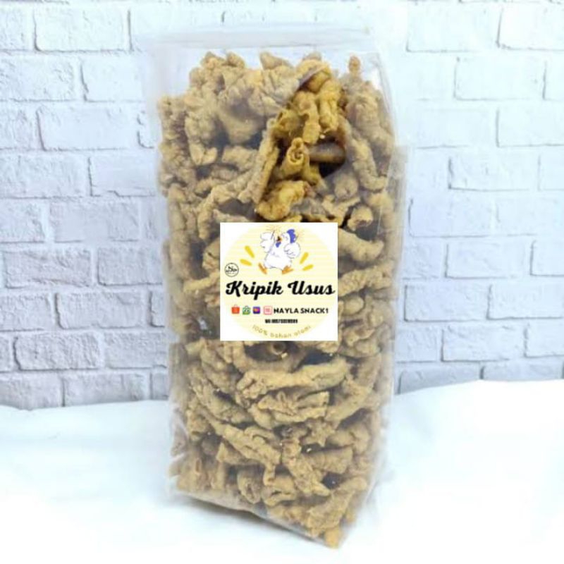 

Kripik Usus Crispy Original 500gr NAYLA SNACK Enak,Halal dan Sehat