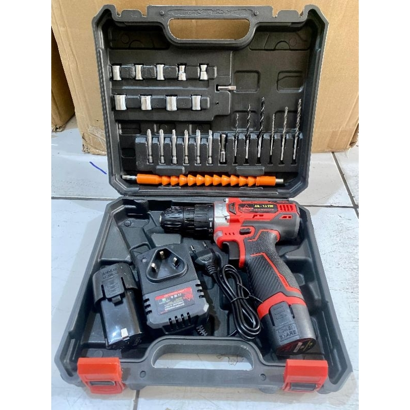 YUKIDO Mesin Bor Baterai Charger Japan Technology 12V Cordless Drill