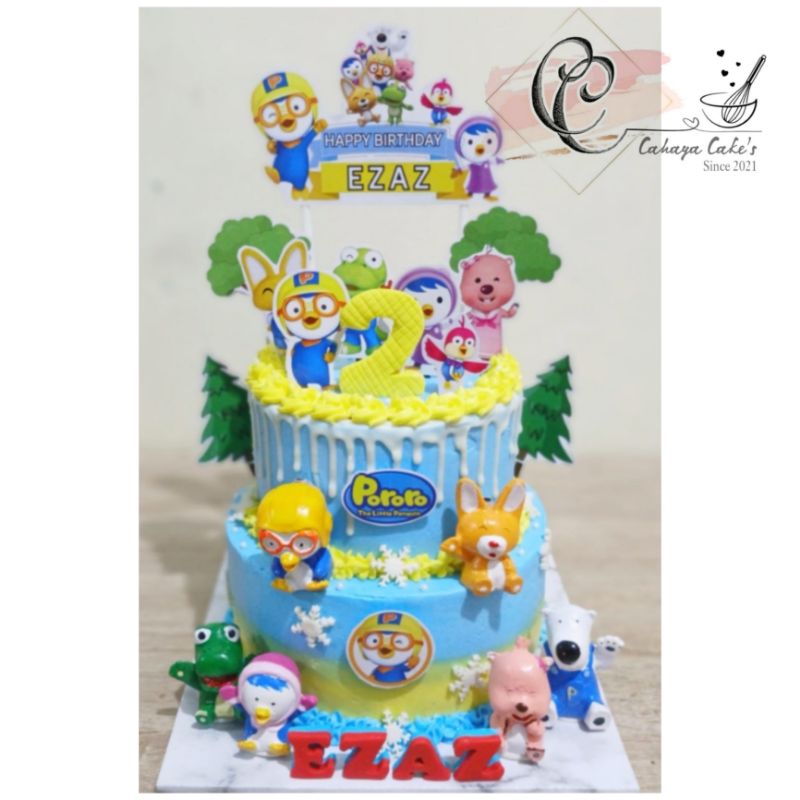 

Pororo Cake Tingkat / Kue Ulang Tahun Pororo Tingkat / Kue Ultah Custom Pororo