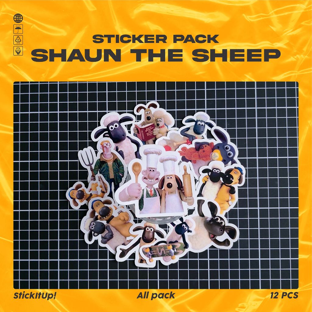 

COD✨ StickItUp Stiker Pack Kartun Shaun The Sheep Lucu Colorfull Keren Untuk Koper Laptop Skateboard