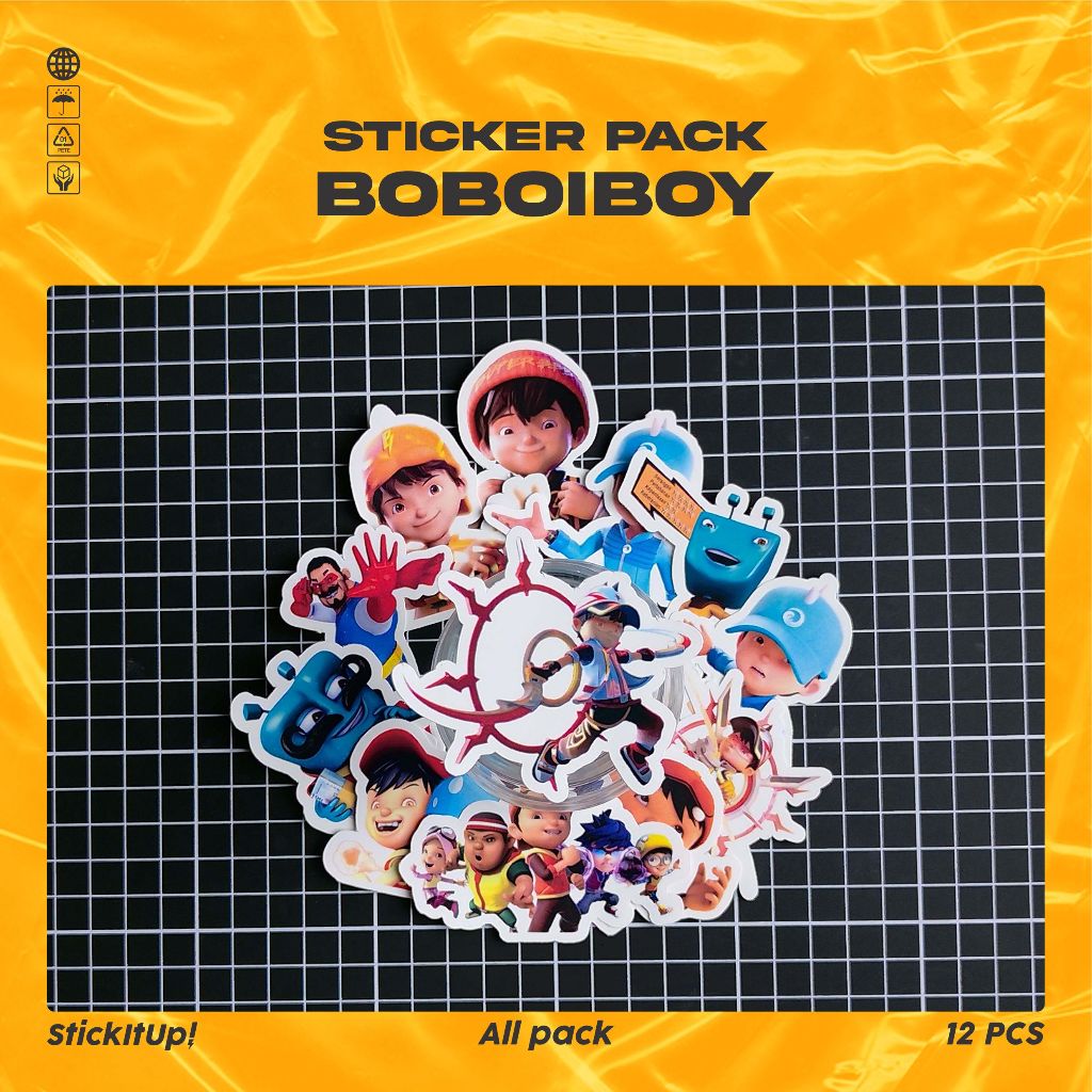 

COD✨ StickItUp Stiker Pack Kartun Boboiboy Lucu Colorfull Keren Untuk Koper Laptop Skateboard