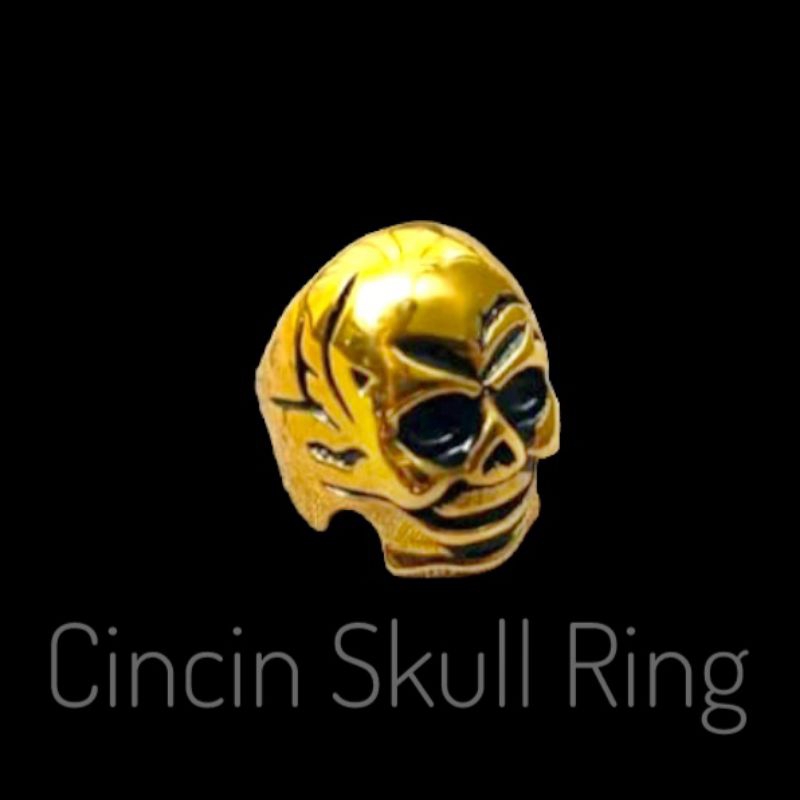 Cincin Pria Super Keren Skull Ring Titanium