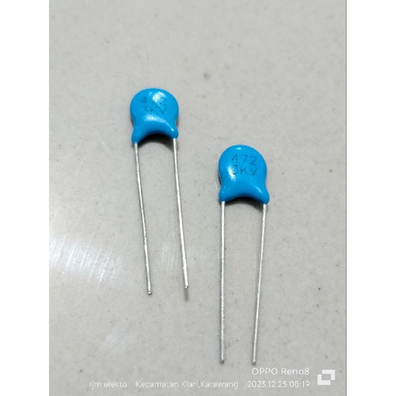 10pcs kapasitor Milar ukuran 472 3kv