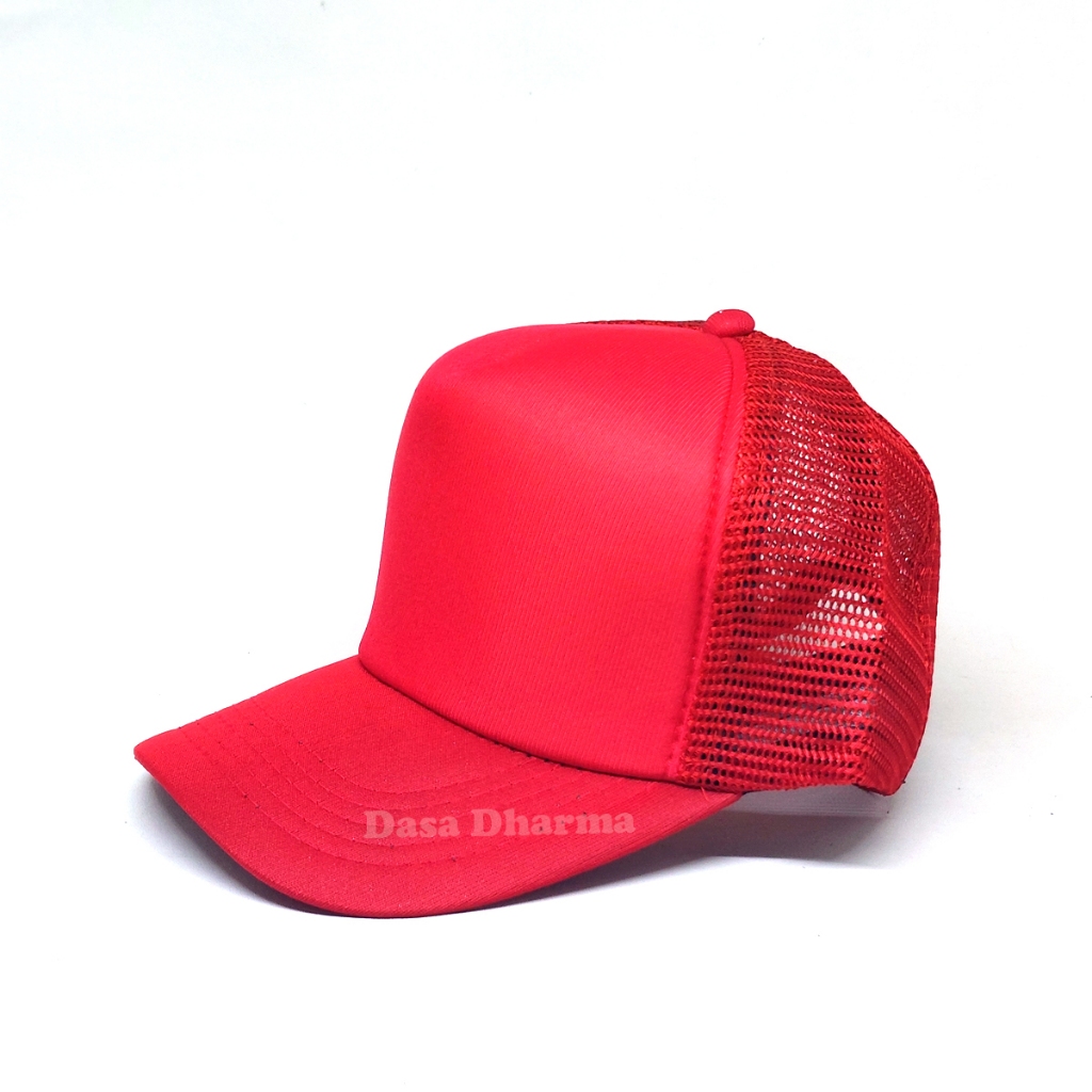 Topi Jaring Pria Dewasa Polos Merah