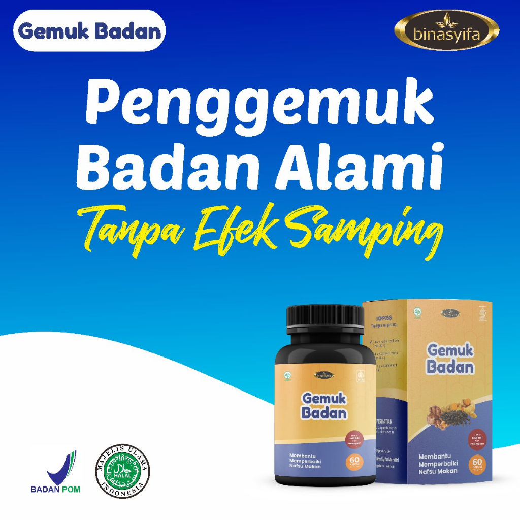 Penggemuk Badan BPOM Obat Herbal Gemuk Badan Untuk Dewasa dan Anak / Obat Gemuk Badan Permanen