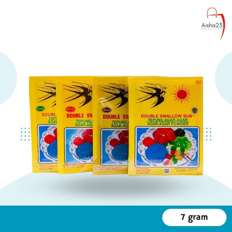 

Tepung agar agar double swallow sun 7 gram