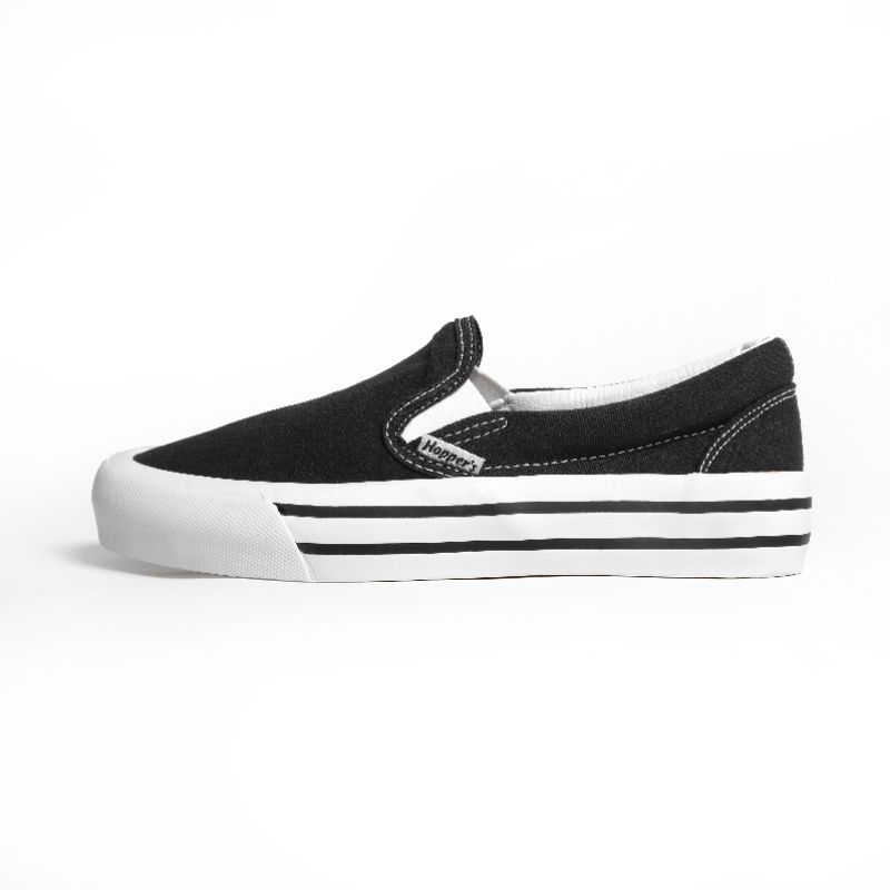 Hoppers oxford - Black White | Shoes Vulcanized | Sepatu | Sneakers | Sepatu Pria Wanita