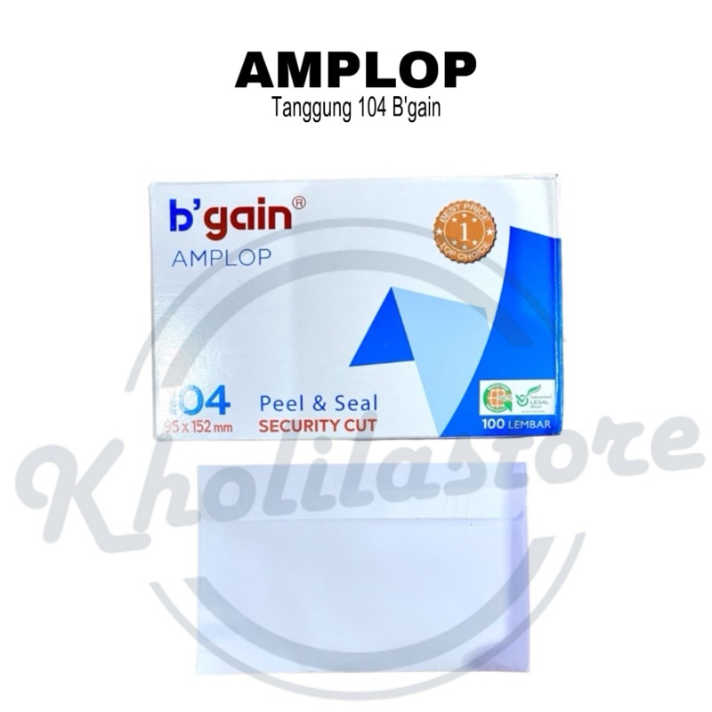 

Amplop Putih Polos 104 95 x 152 mm B'GAIN isi 100 pcs