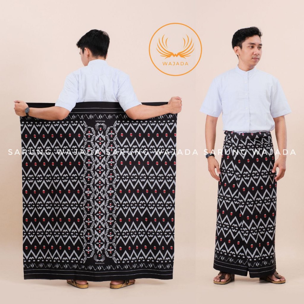 (WAJADA) Sarung pria Batik Pekalongan model Batik Pria Kang Santri palaikat terbaru buat Sholat Pria gaya sarung wadimor ala palaikat terbaru millenials sarung motif aksara jawa