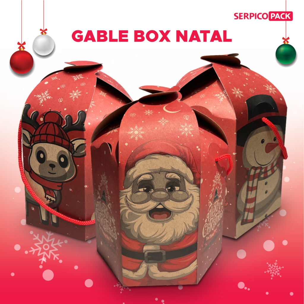 Box Hampers Natal/ Gable Box natal/ Box Jinjing natal/ Box Idul Fitri / Bingkisan / Kotak Hari Raya 